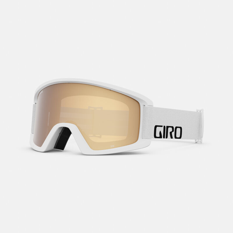 Giro Semi Adult Snow Goggle White Wordmark Strap With Amber Gold