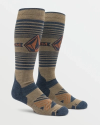 Volcom Men's Horizon Wool Blend Socks - Chestnut Brown