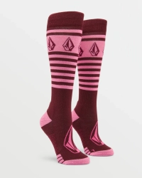 Volcom Women's Striker Wool Blend Sock - Burgandy