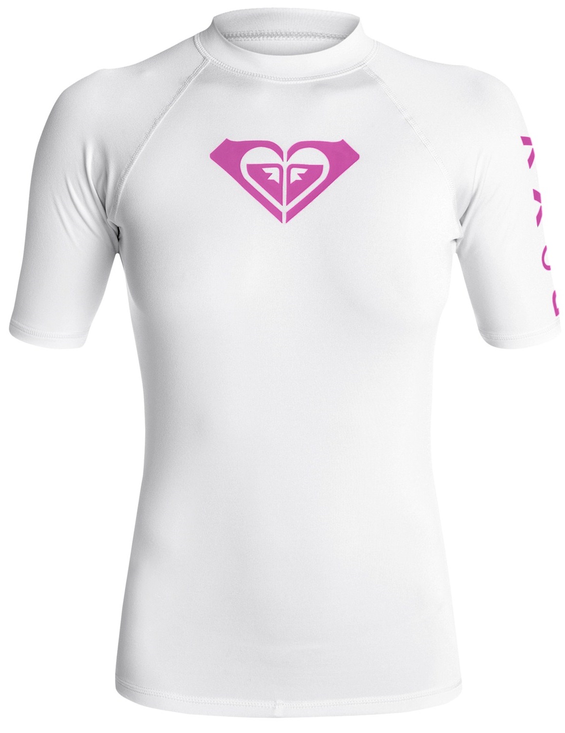 Roxy Women's Whole Hearted Short Sleeve Rashguard - White