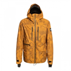 Quiksilver Men's S. Carlson Stretch Quest Jacket - Buckthorn Brown Fade Out Camo