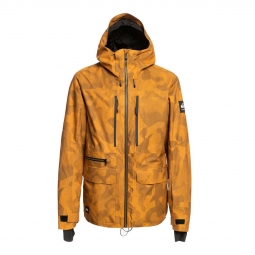 Quiksilver Men's S. Carlson Stretch Quest Jacket - Buckthorn Brown Fade Out Camo