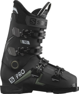 Salomon S/Pro 90 CS GW Ski Boots - Black/ Oil Green/ White