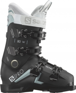 Salomon S/Pro 80 W CS GW Ski Boots - Black/ Sterling Blue/ White