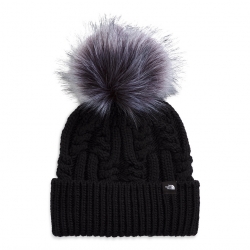 The North Face Kid's Oh Mega Fur Pom Beanie - TNF Black