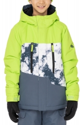 686 Boys Geo Insulated Jacket - Green Flash Colorblock