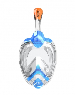 Seac Unica MD Kid's Full Face Snorkel Mask - Blue and Orange