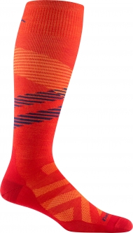 Darn Tough Men's Pennant RFL OTC Ultra-Lightweight Ski Sock - Flame