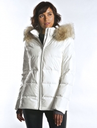 Fera Nicolette Jacket with Faux Fur - Warm White