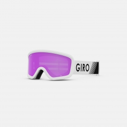 Giro Chico 2.0 Youth Snow Goggle - White Zoom Strap with Amber Pink Lens