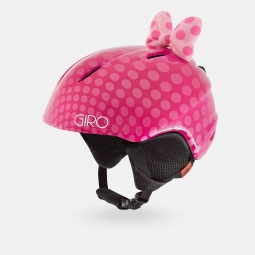 Giro Launch Plus Youth Snow Helmet - Pink Bow Polka Dots