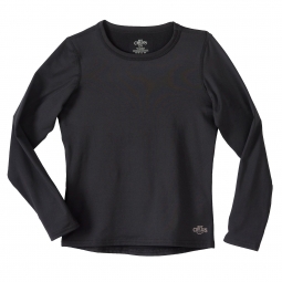 Hot Chillys Micro Elite Chamois Youth Crew - Black