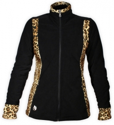 Hot Chillys Women's La Reina Printed Zip Jacket - Black Leopard