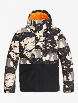 Quiksilver Mission Block Youth Jacket - Flame Nature Abstrakt