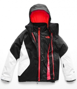 The North Face Girl's Kira Triclimate Jacket - TNF Black / TNF White
