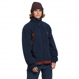 The North Face Men's Campshire Feece Hoodie - Summit Navy / Brandy Brown
