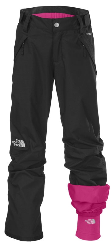 The North Face deals Hyvent Fleece Liner Boy's Ski Snowboard Snow Pants Black Medium