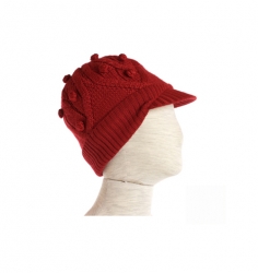 Nils Solid Knit Hat - Red