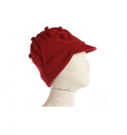 Nils Solid Knit Hat - Red