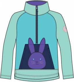 Obermeyer Girl's Bunny Slope Fleece Jacket - Blues to Me
