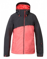 Roxy Women's Pandorea Jacket - Anthracite and Diva Pink