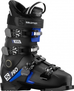 Salomon Men's S/ Pro X90 CS Snow Ski Boot - Black/ Race Blue/ White