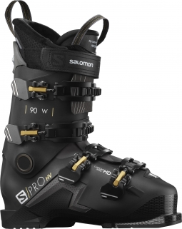 Salomon S/Pro HV 90 W Snow Ski Boot - Black / Belluga / Golden