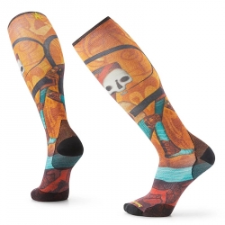 Smartwool Men's Ski Zero Cushion Memory Quilt Print OTC Socks - Multi Color