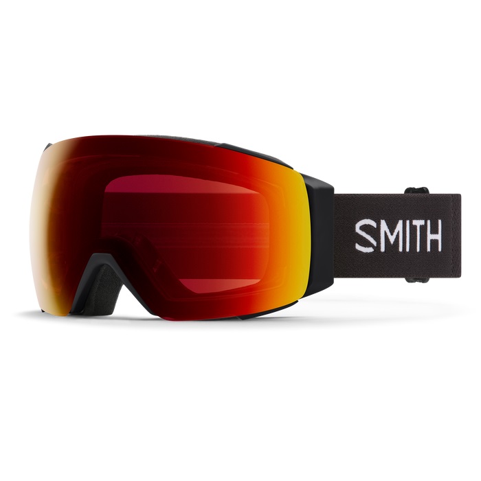 Smith I/O Mag Snow Goggles Black - Chromapop Sun Red Mirror