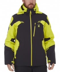 Spyder Men's Leader Jacket - Black/Citron