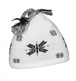 Spyder Girl's Snowflake Hat - White