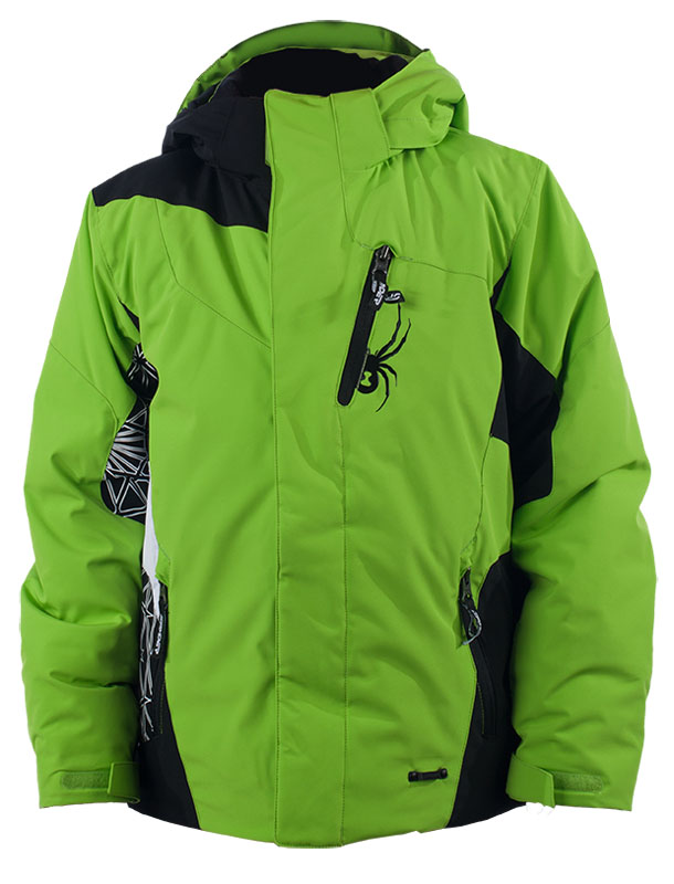 Matroos Stroomopwaarts Verscheidenheid Spyder Boys Challenger Jacket - Mantis Green and Black: Neptune Diving & Ski